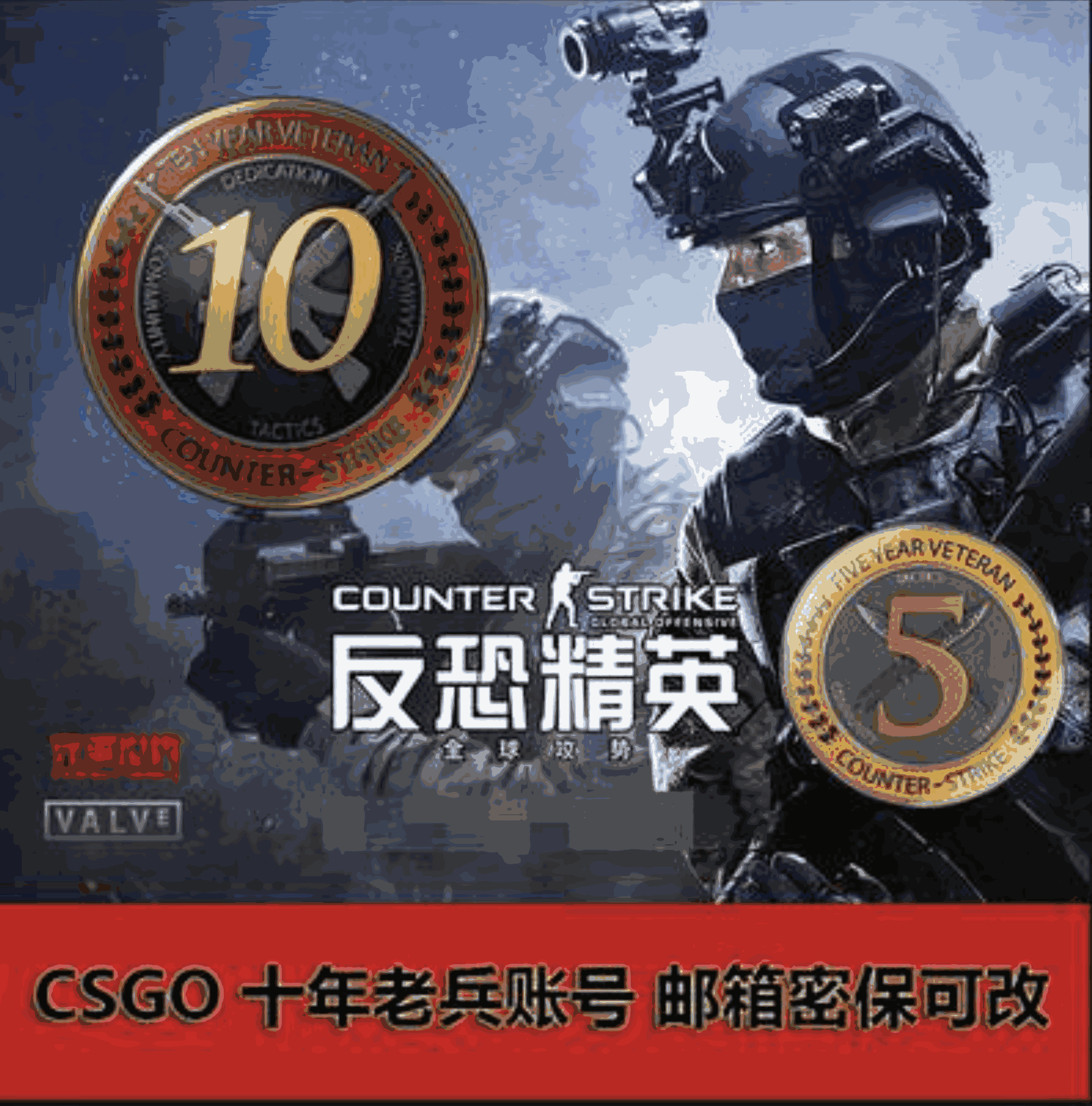 CSGO 五年硬币+十年硬币白号｜国际服账号｜非优先 - ¥55 - 库存779件